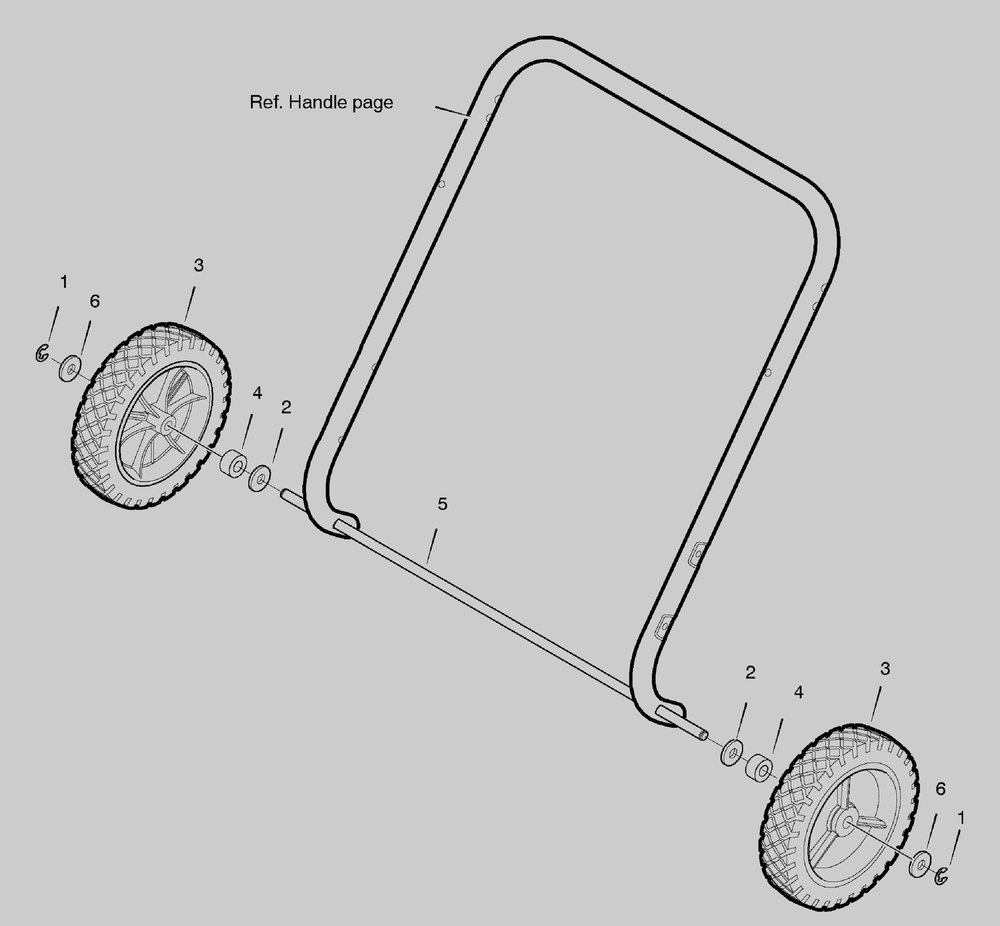 Wheel Assembly Diagram and Parts List for 622591X85NA 2004 Briggs and Stratton Snow Blower